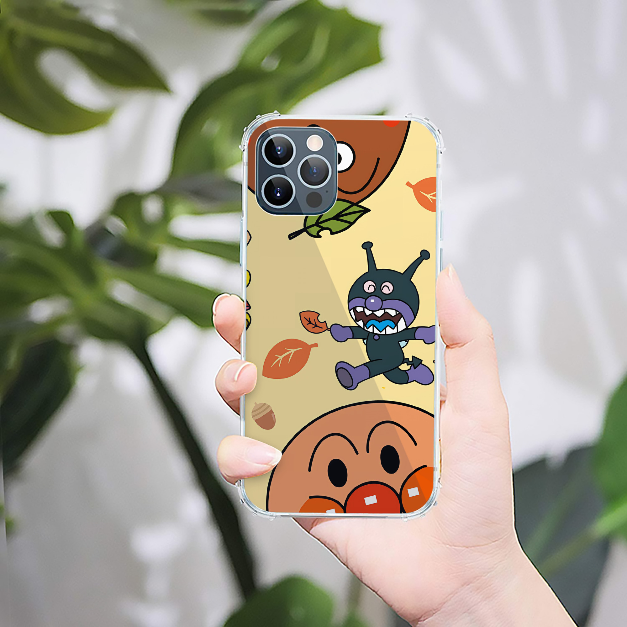 （画像用） アンパンマン Anpanman 【iPhone 12シリーズ対応】透明スマホケース（クリアソフトケース）